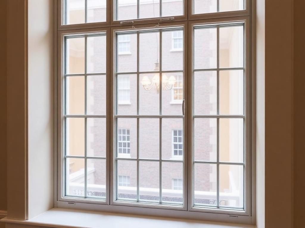 Original Victorian sash window with glazing bars in Kensington heritage home, with secondary glazing fitted behind